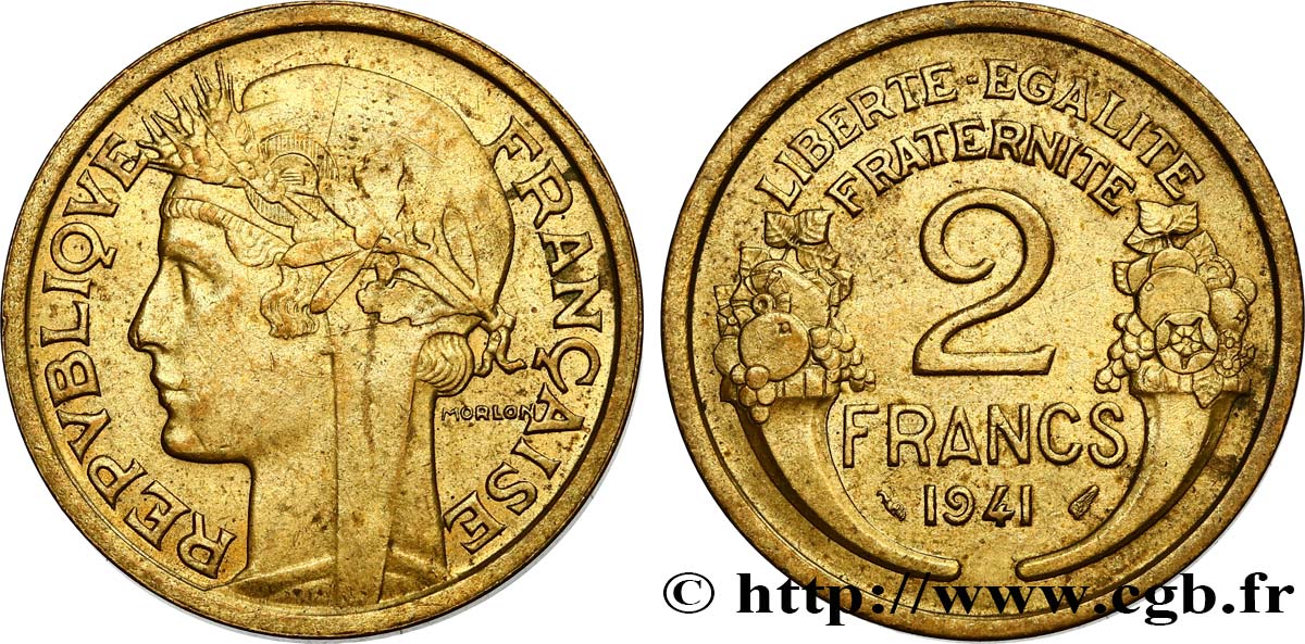 2 francs Morlon 1941  F.268/14 TTB52 