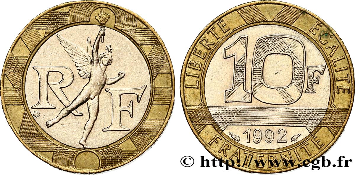 10 francs Génie de la Bastille 1992 Pessac F.375/8 TTB50 