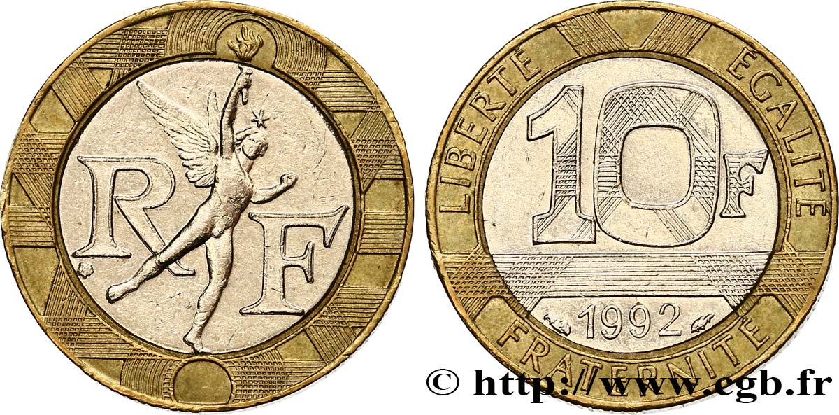 10 francs Génie de la Bastille 1992 Pessac F.375/8 BB50 