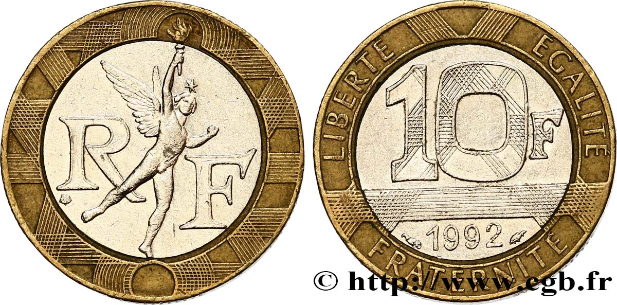 10 francs Génie de la Bastille 1992 Pessac F.375/8 TTB45 