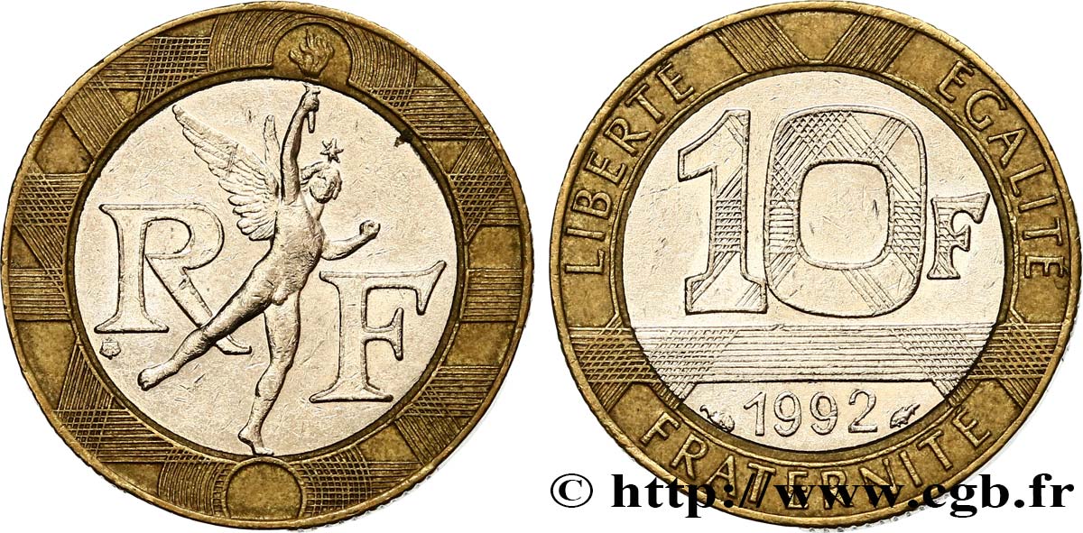 10 francs Génie de la Bastille 1992 Pessac F.375/8 BB45 