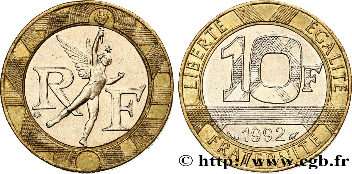 10 francs Génie de la Bastille 1992 Pessac F.375/8 BB52 