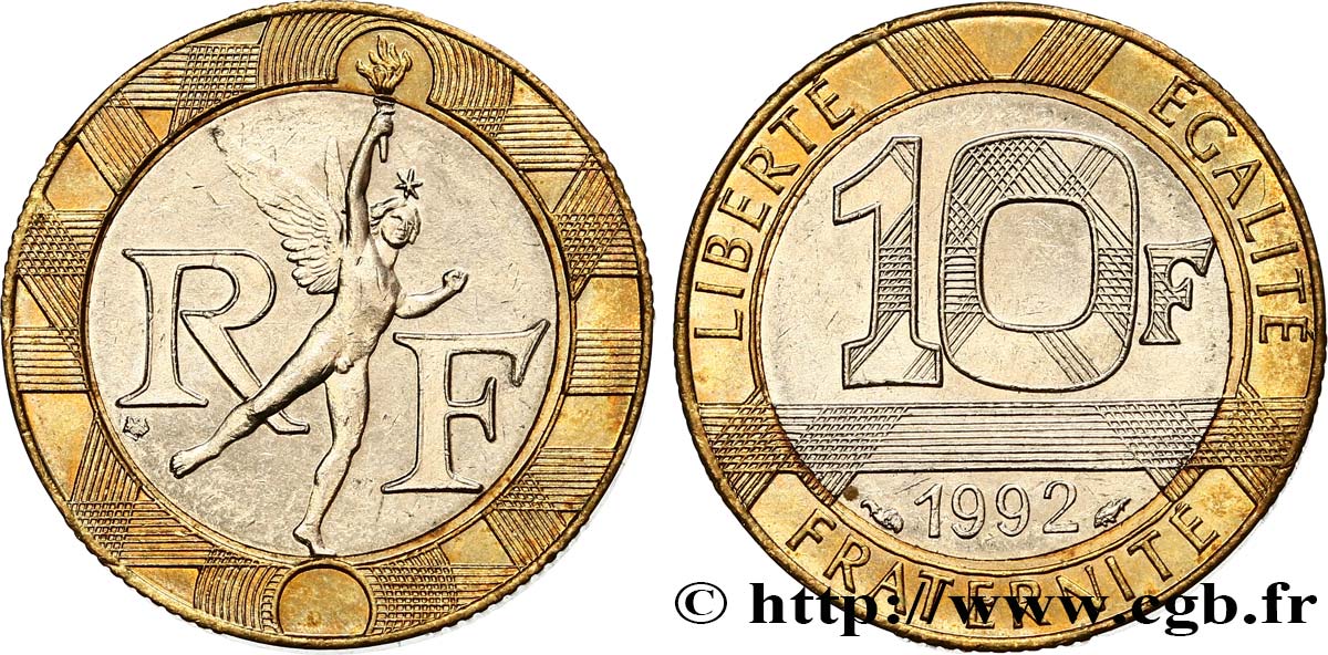 10 francs Génie de la Bastille 1992 Pessac F.375/8 SUP58 