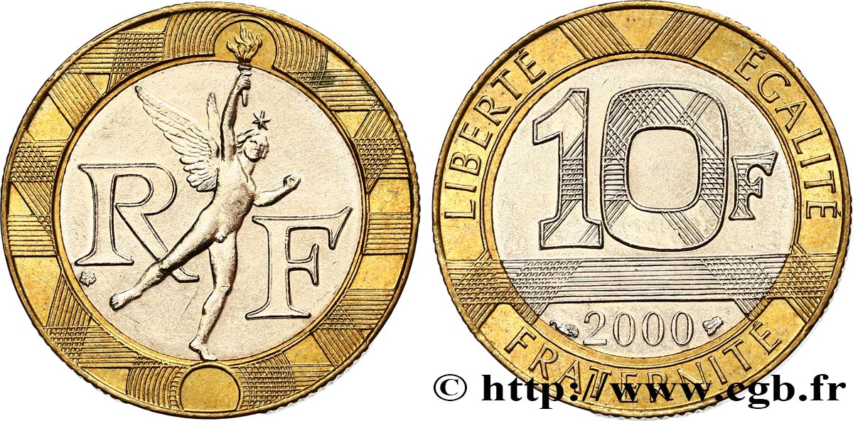 10 francs Génie de la Bastille 2000 Pessac F.375/17 VZ60 