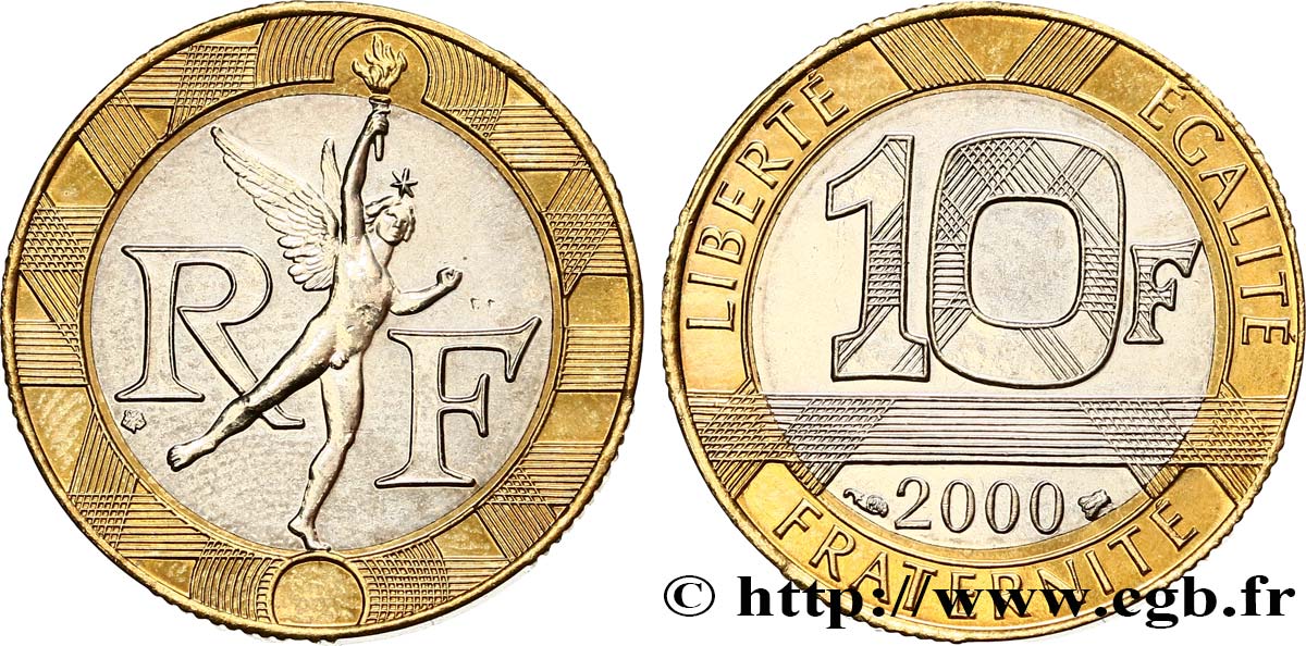 10 francs Génie de la Bastille 2000 Pessac F.375/17 fST63 
