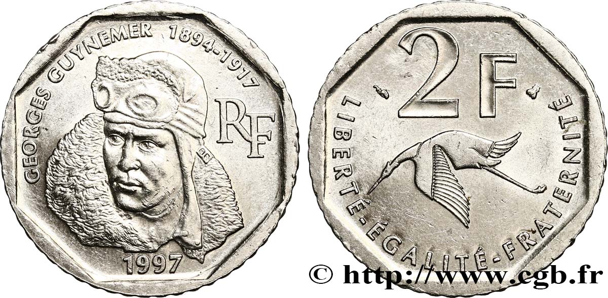 2 francs Georges Guynemer 1997  F.275/2 MBC52 