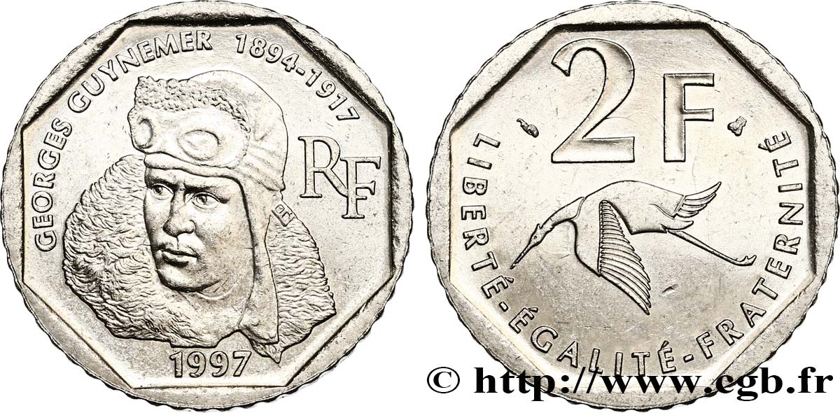 2 francs Georges Guynemer 1997  F.275/2 VZ60 