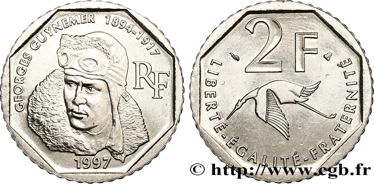 2 francs Georges Guynemer 1997  F.275/2 SPL62 