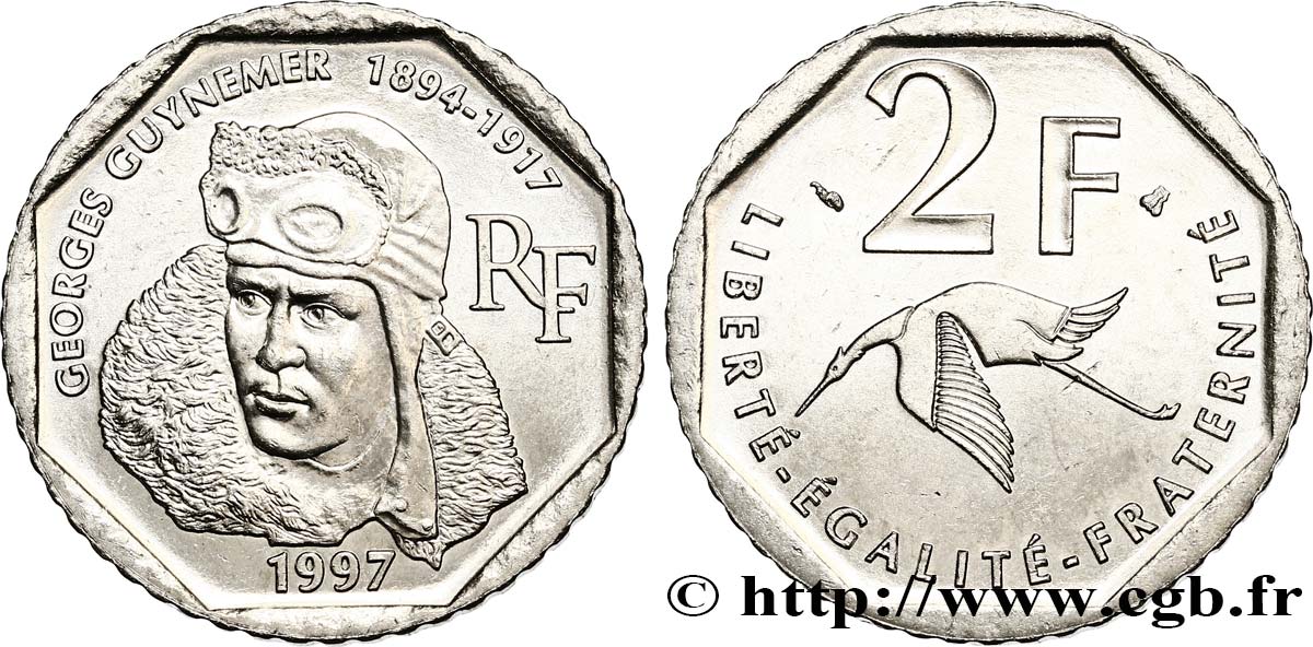 2 francs Georges Guynemer 1997  F.275/2 VZ62 