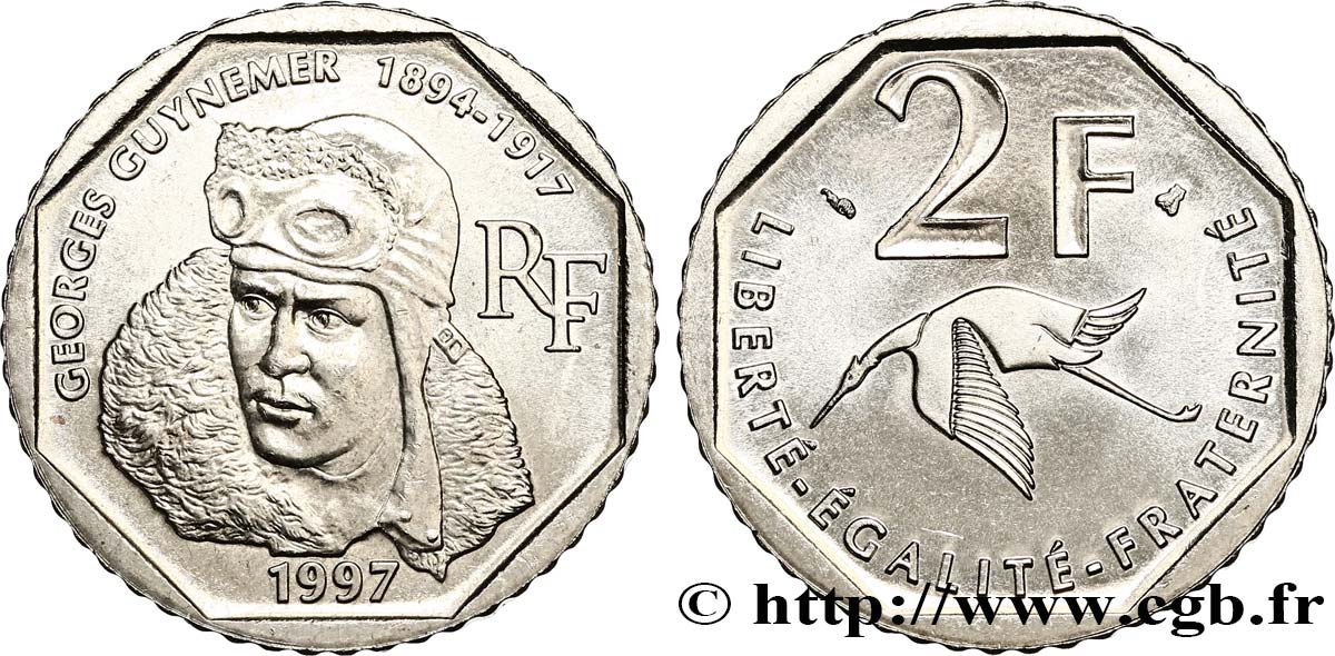 2 francs Georges Guynemer 1997  F.275/2 SPL63 
