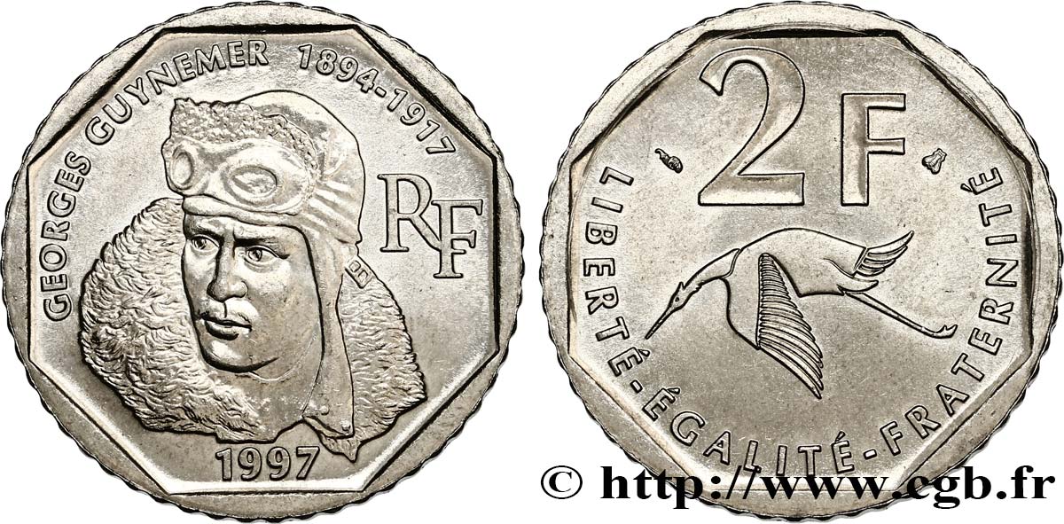 2 francs Georges Guynemer 1997  F.275/2 SPL63 