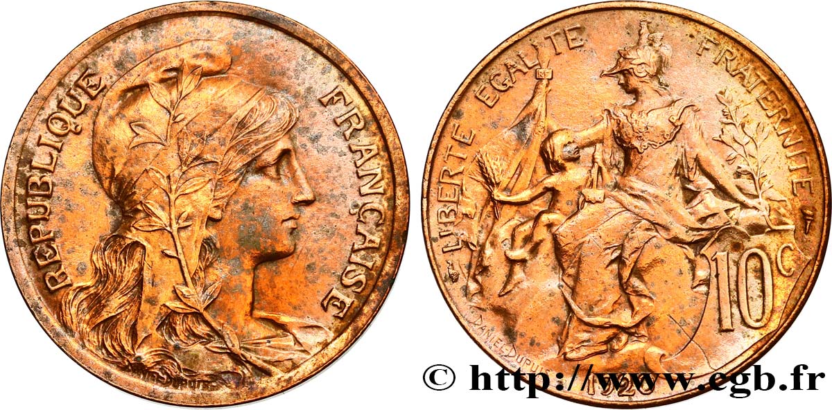 10 centimes Daniel-Dupuis 1920  F.136/29 q.SPL 