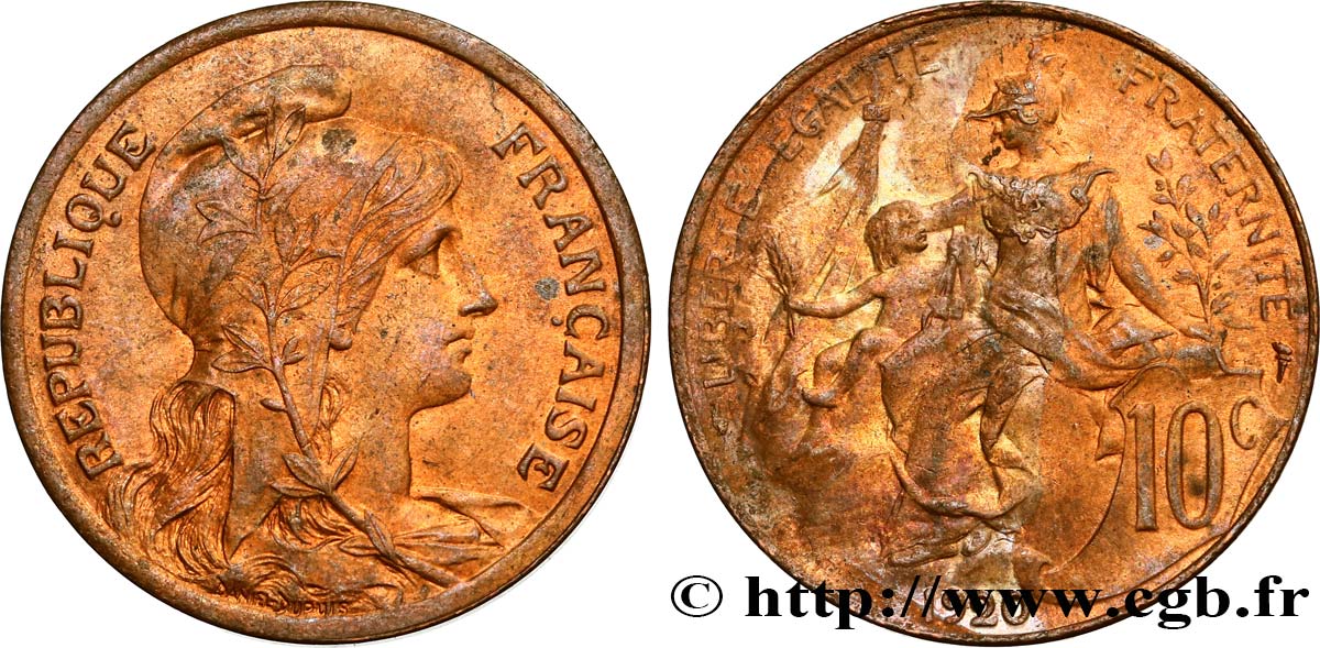 10 centimes Daniel-Dupuis 1920  F.136/29 EBC55 