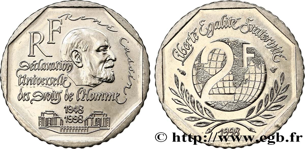 2 francs René Cassin 1998  F.276/2 fST63 