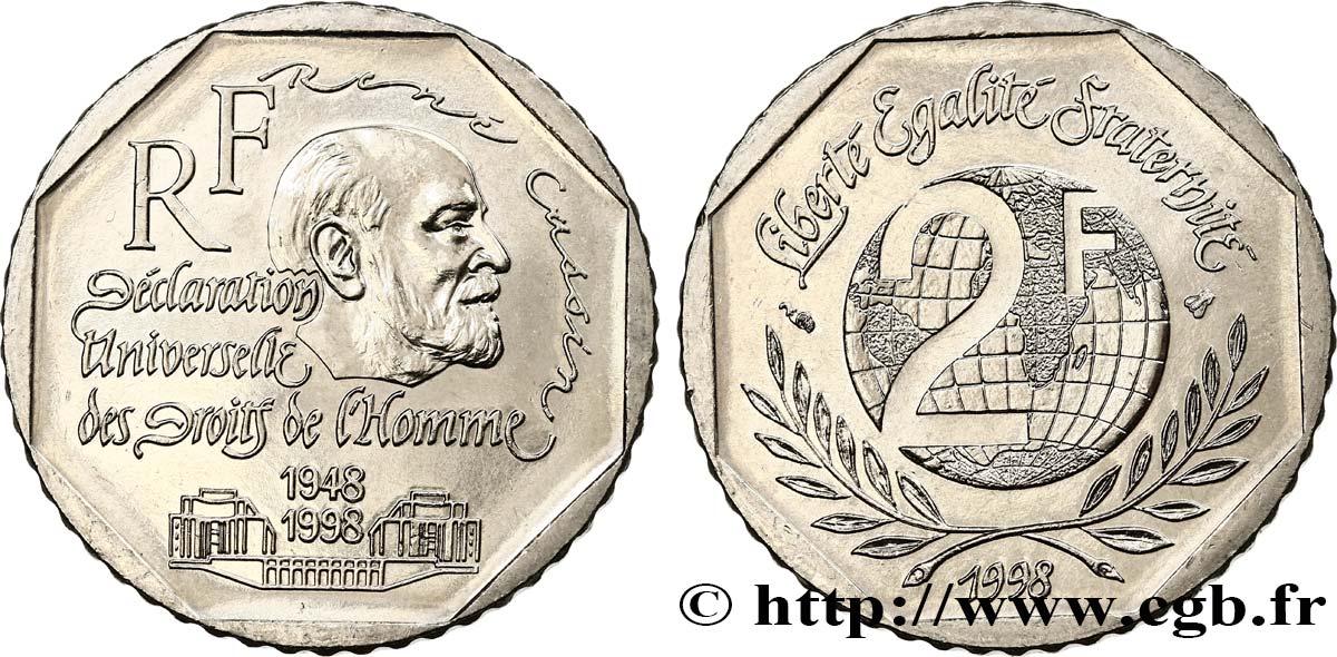 2 francs René Cassin 1998  F.276/2 SPL63 