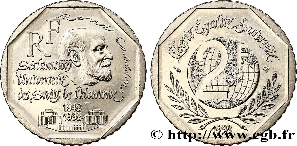2 francs René Cassin 1998  F.276/2 SC63 