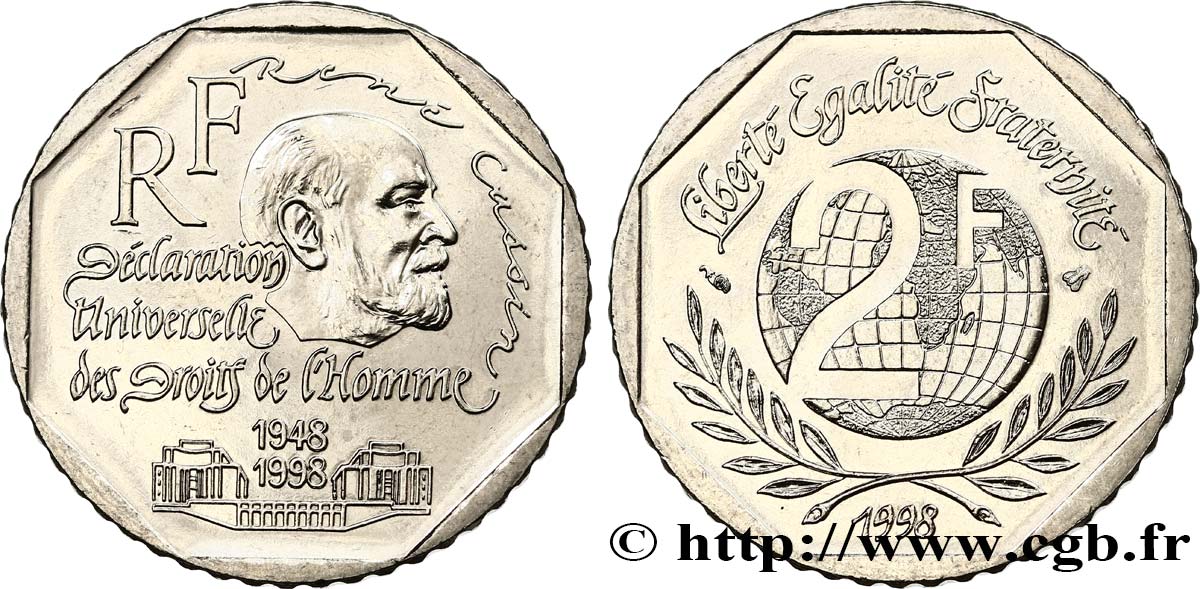 2 francs René Cassin 1998  F.276/2 SPL63 