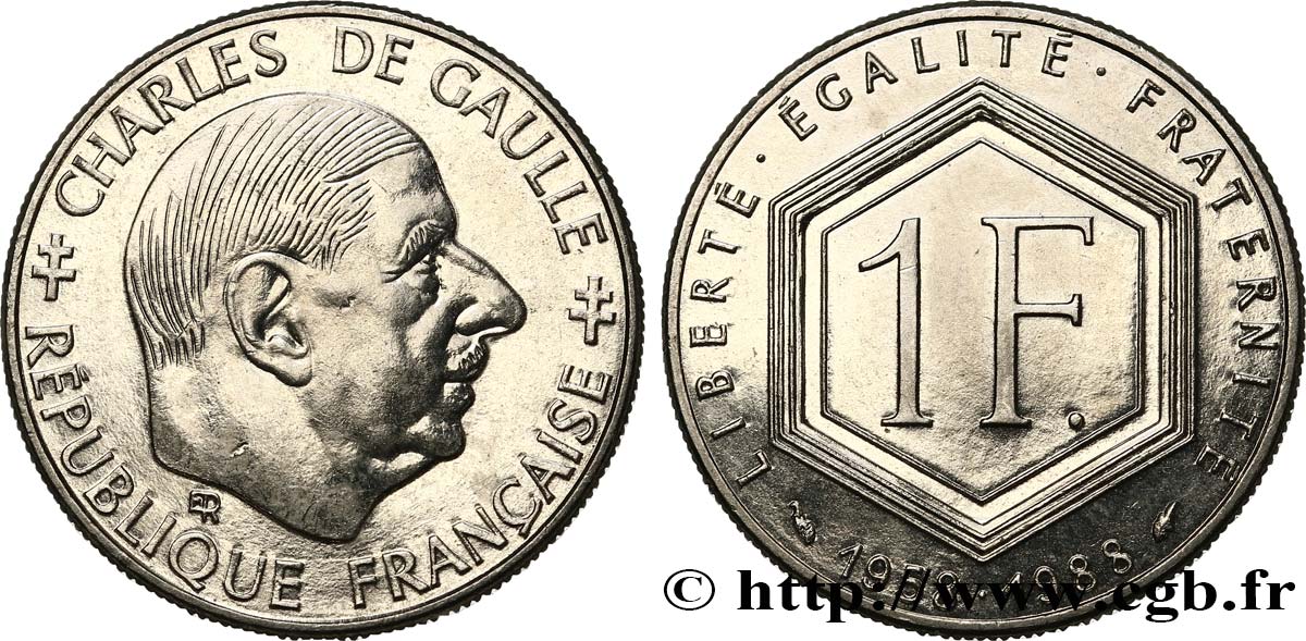 1 franc De Gaulle 1988  F.227/2 EBC62 