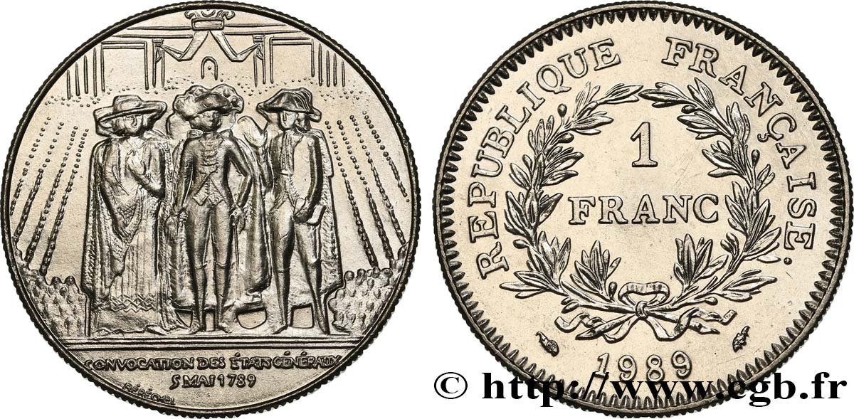 1 franc États Généraux 1989  F.228/2 MS64 