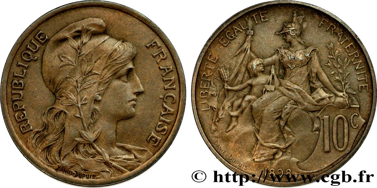 10 centimes Daniel-Dupuis 1898  F.136/6 SPL63 