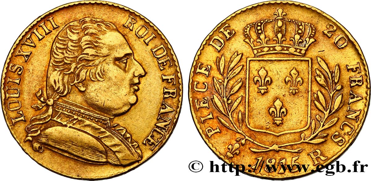 20 francs or Londres 1815 Londres F.518/1 BB48 