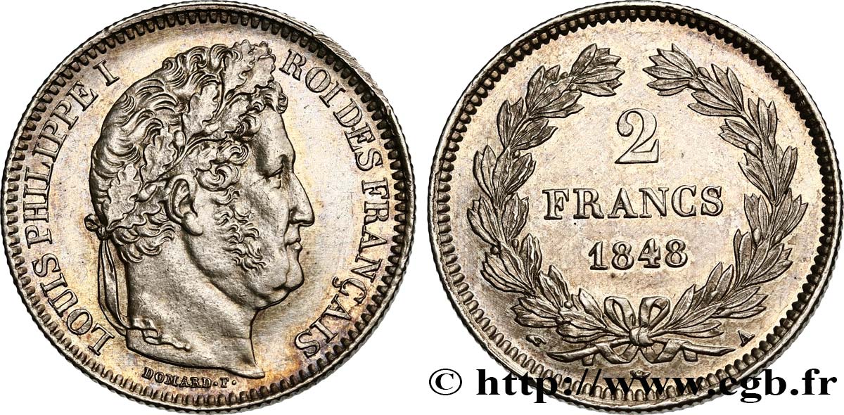 2 francs Louis-Philippe 1848 Paris F.260/115 TTB+ 