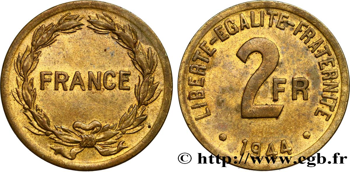 2 francs France 1944  F.271/1 q.SPL 