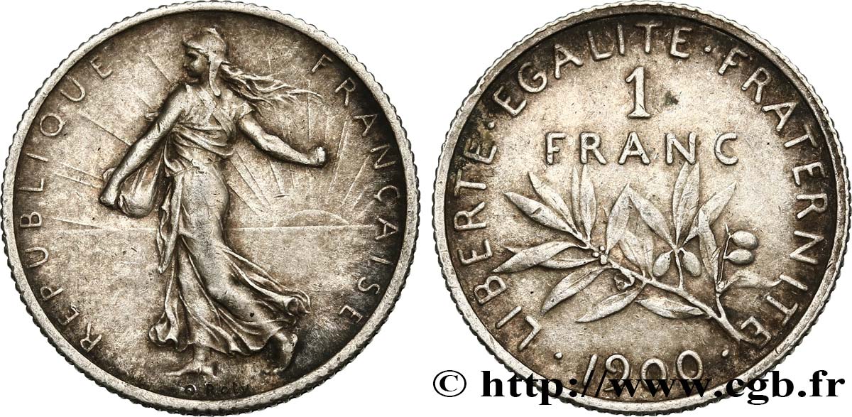 1 franc Semeuse 1900  F.217/4 MBC48 