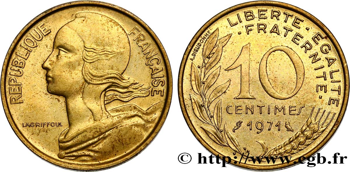 10 centimes Marianne 1971 Paris F.144/11 MS62 