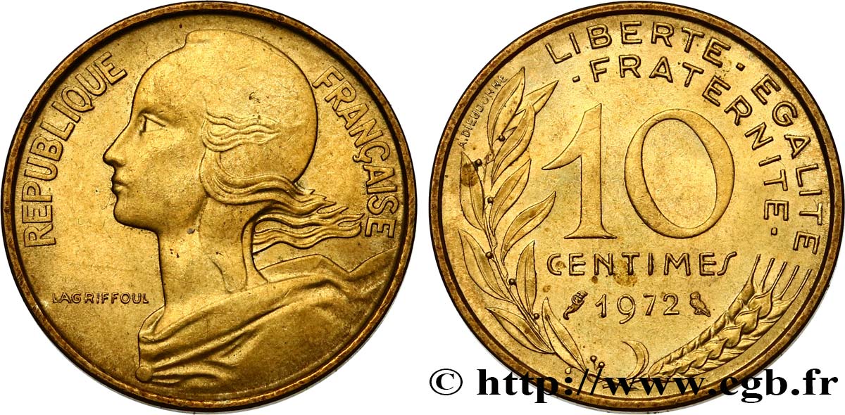 10 centimes Marianne 1972 Paris F.144/12 MS62 