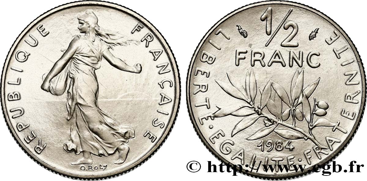 1/2 franc Semeuse 1984 Pessac F.198/23 MS 