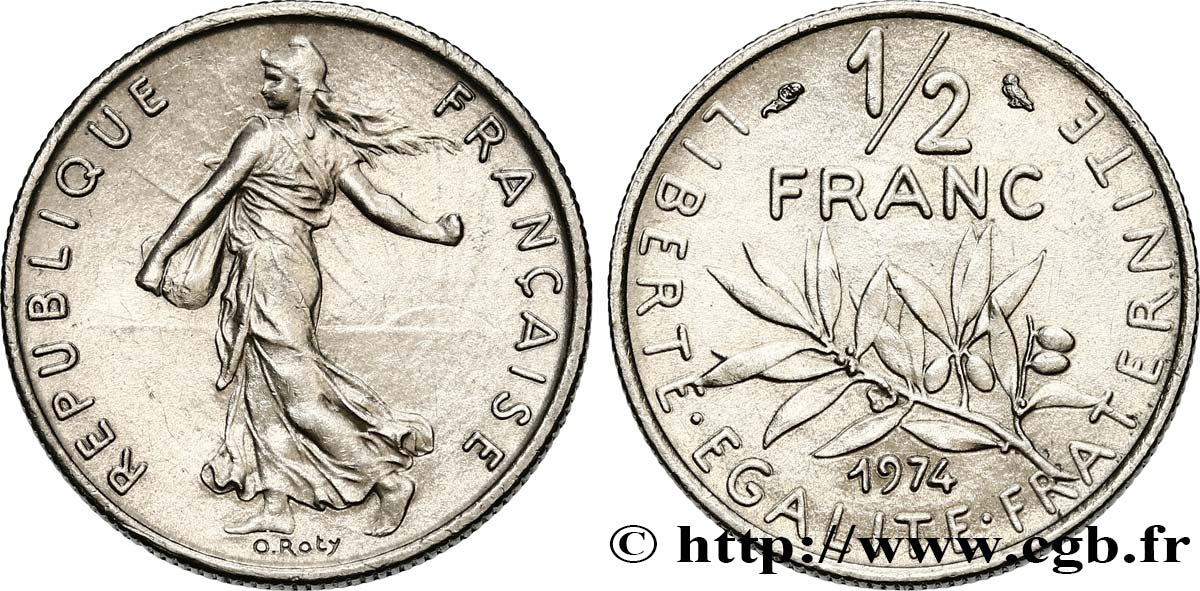 1/2 franc Semeuse 1974 Pessac F.198/13 ST 