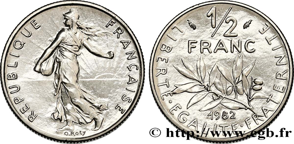 1/2 franc Semeuse 1982 Pessac F.198/21 VZ62 