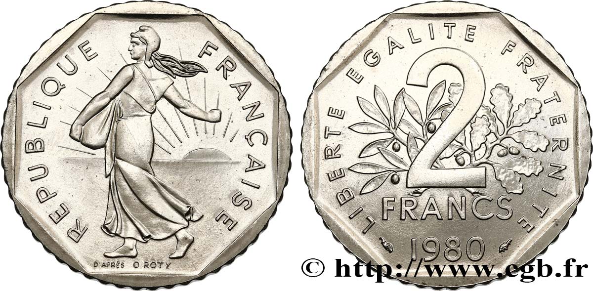2 francs Semeuse, nickel 1980 Pessac F.272/4 ST 