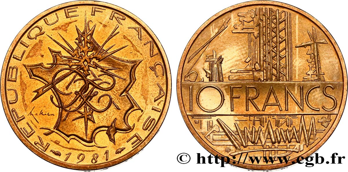10 francs Mathieu, tranche B 1981 Pessac F.365/9 MS63 
