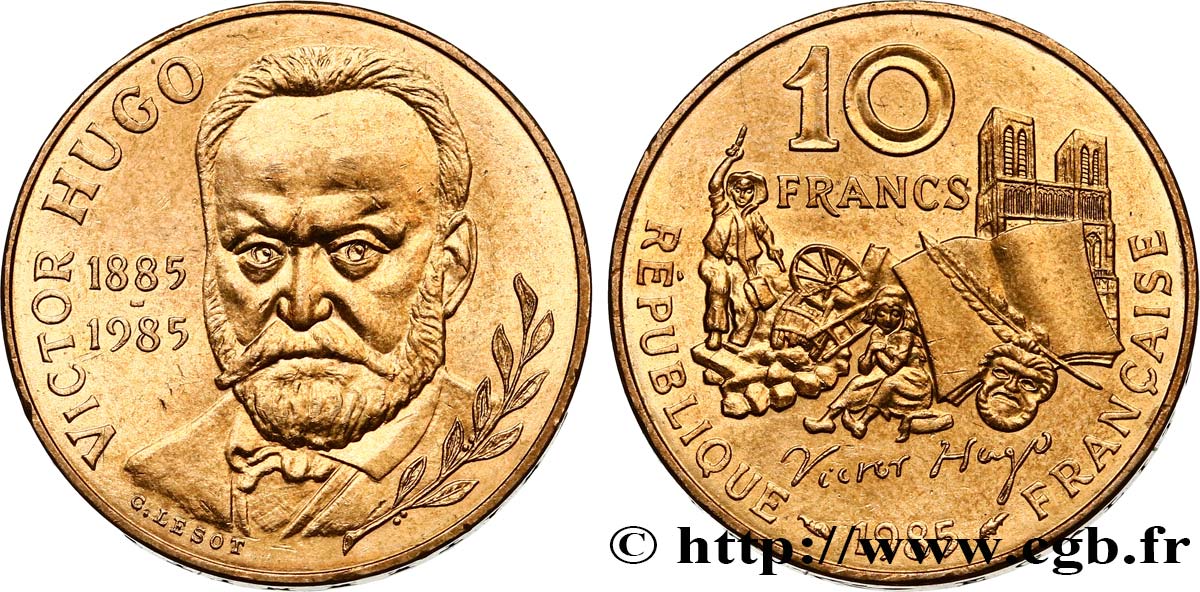 10 francs Victor Hugo 1985  F.370/2 SPL60 