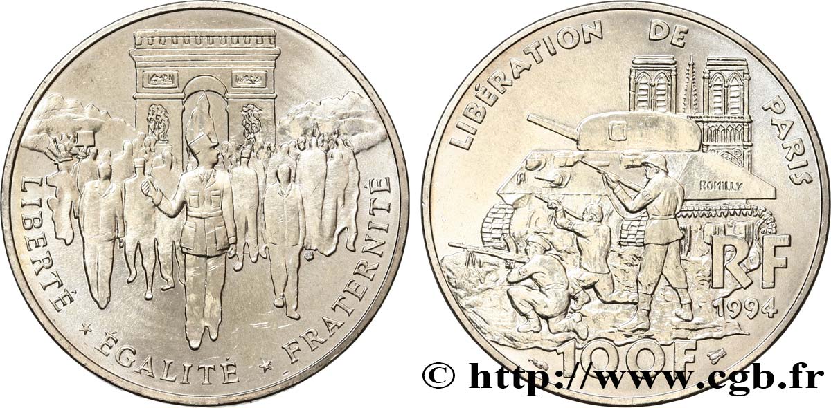 100 francs Libération de Paris 1994  F.462/2 EBC 