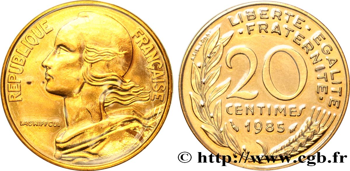 20 centimes Marianne 1985 Pessac F.156/25 MS 