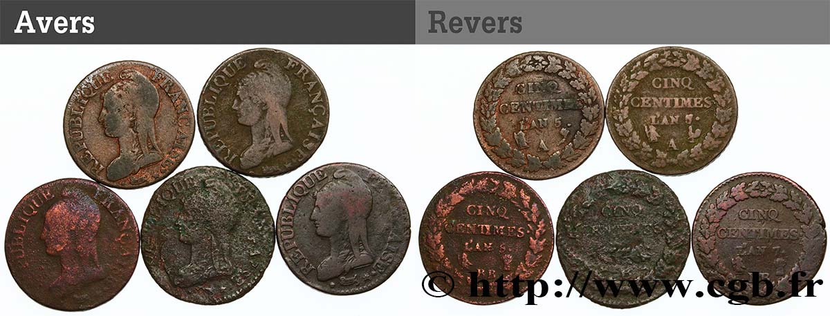 Lot de 5 pièces Dupré n.d. - F.115/15 RC/BC 