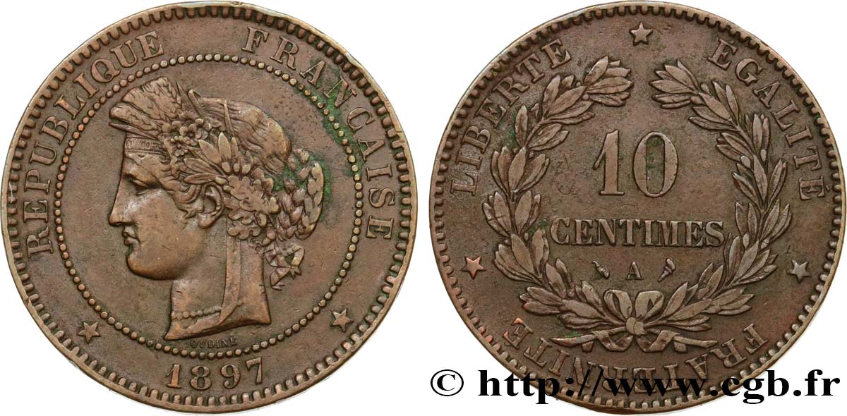 10 centimes Cérès 1897 Paris F.135/44 TTB40 