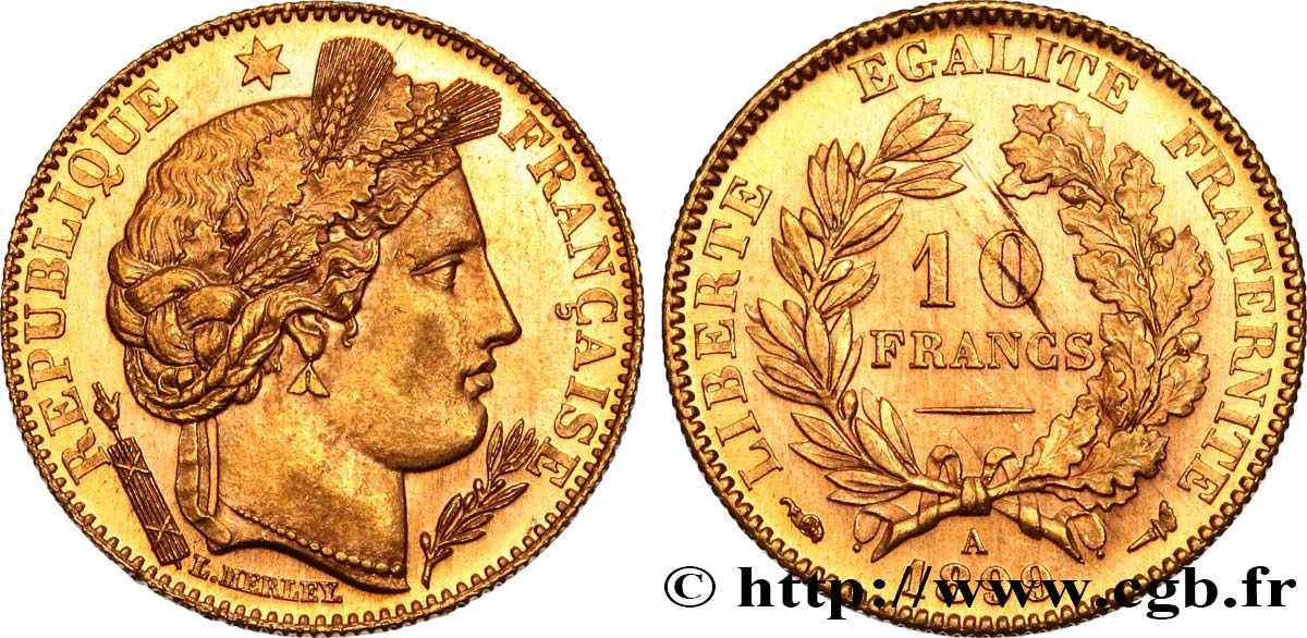 10 francs or Cérès, Troisième République 1899 Paris F.508/5 VZ62 