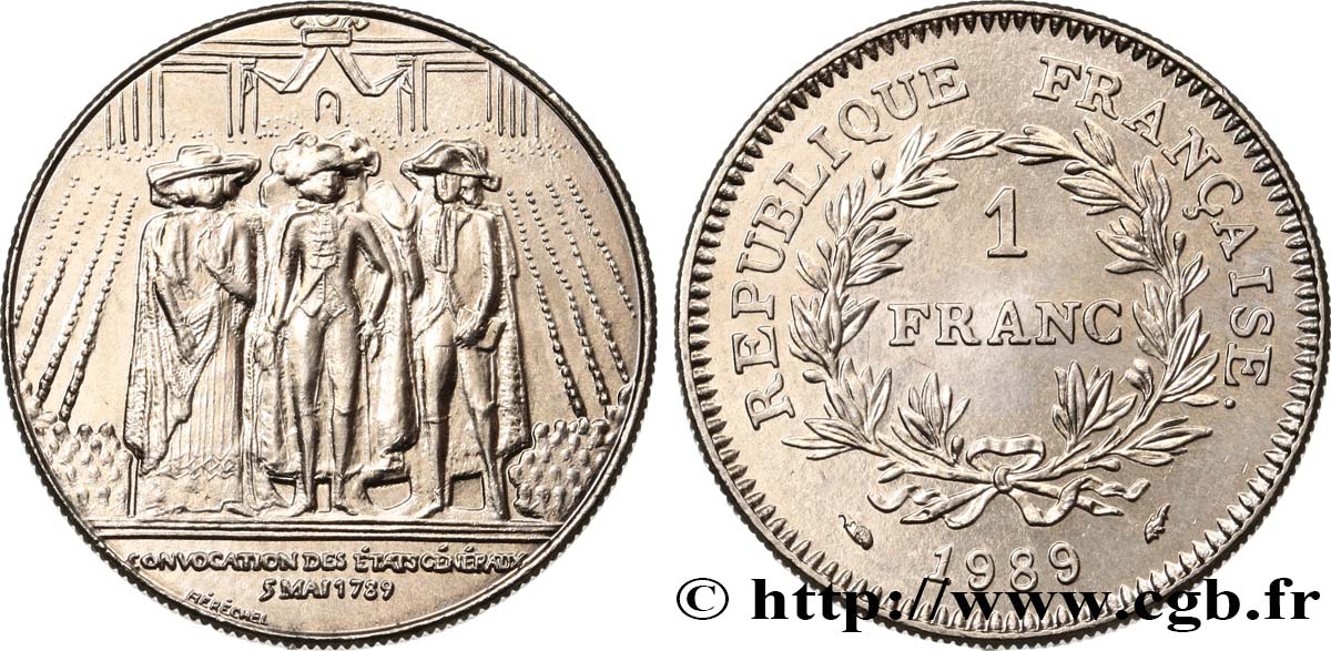 1 franc États Généraux 1989  F.228/2 SPL63 