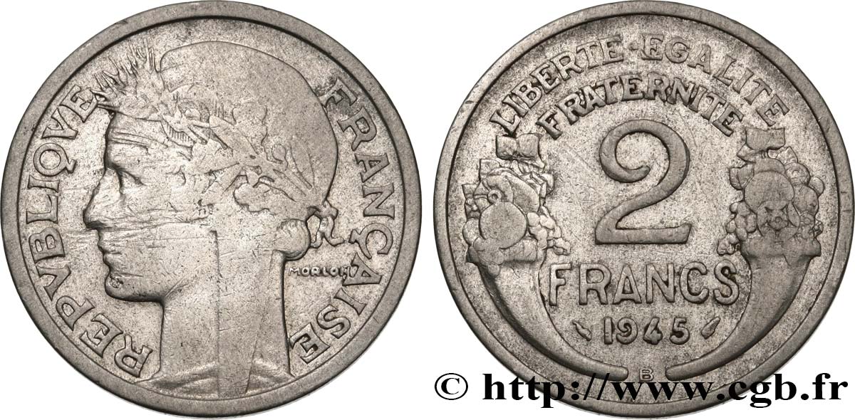 2 francs Morlon 1945 Beaumont-le-Roger F.269/6 SGE 