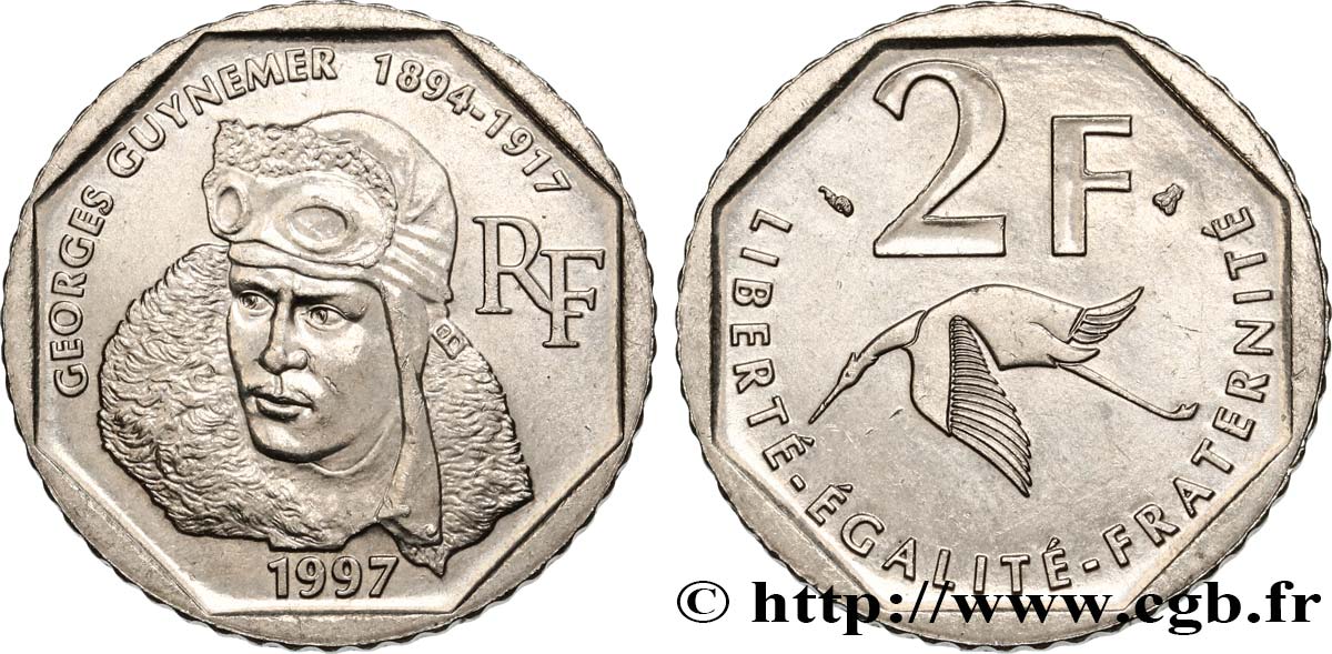 2 francs Georges Guynemer 1997  F.275/2 SUP60 