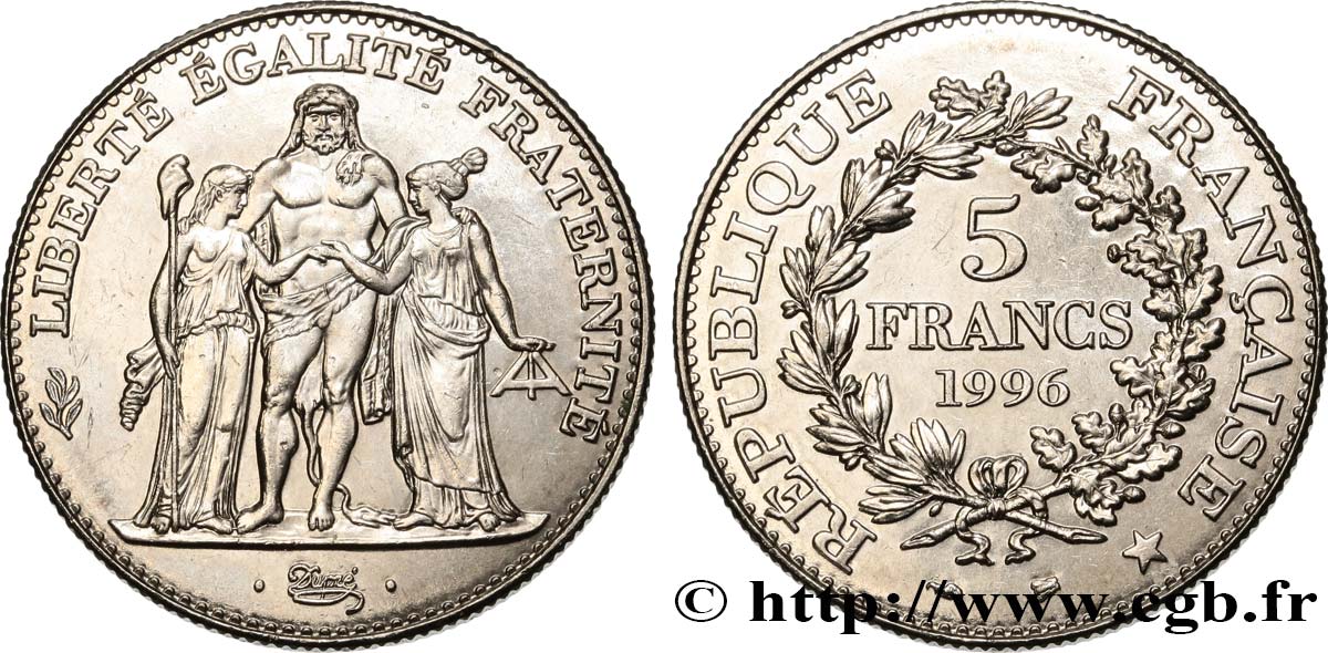 5 francs Hercule de Dupré 1996  F.346/2 EBC58 