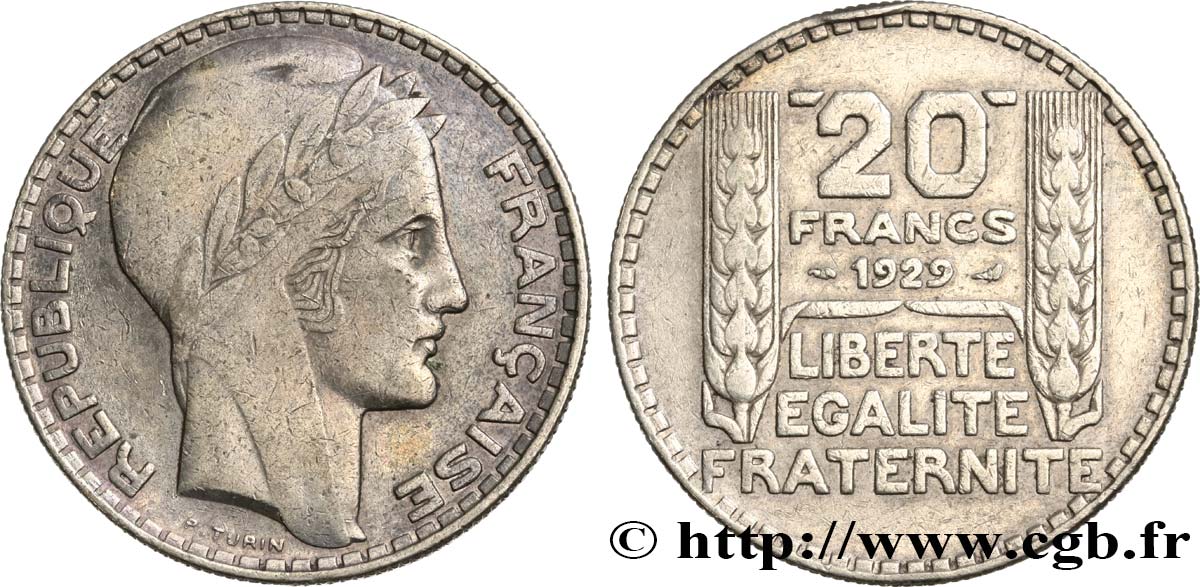 20 francs Turin 1929  F.400/2 MB 