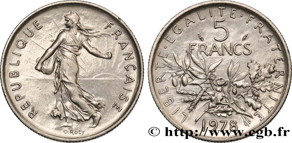 5 francs Semeuse, nickel 1978 Pessac F.341/10 EBC58 