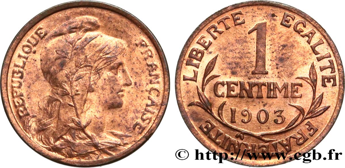 1 centime Daniel-Dupuis 1903 Paris F.105/8 MS60 