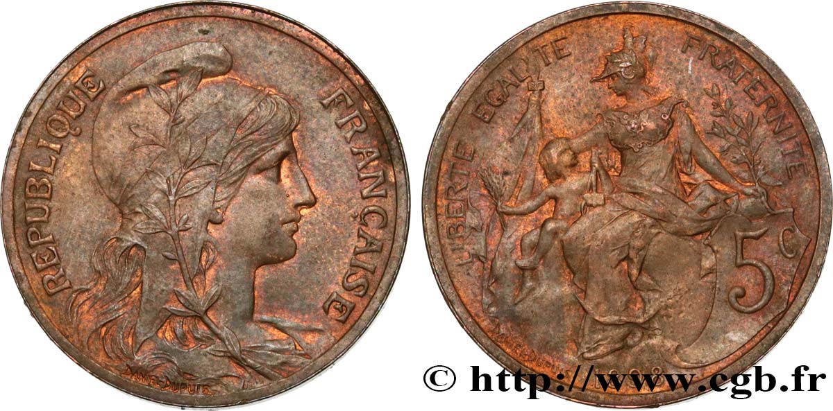 5 centimes Daniel-Dupuis 1898  F.119/5 SUP55 