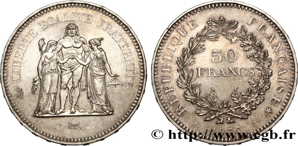 50 francs Hercule 1977  F.427/5 MS63 